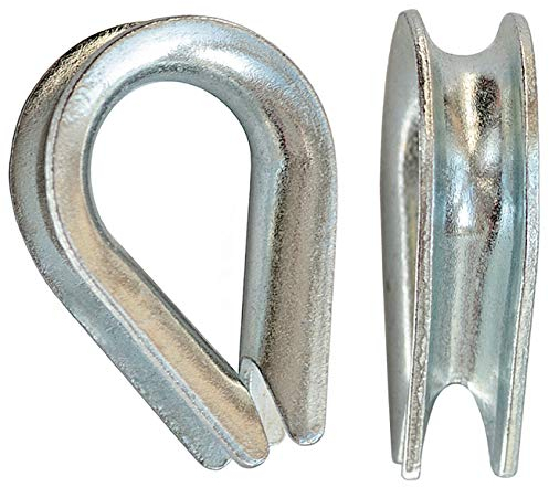 Juego de 10 guardacabos para cuerda de 6 mm de diámetro, galvanizados