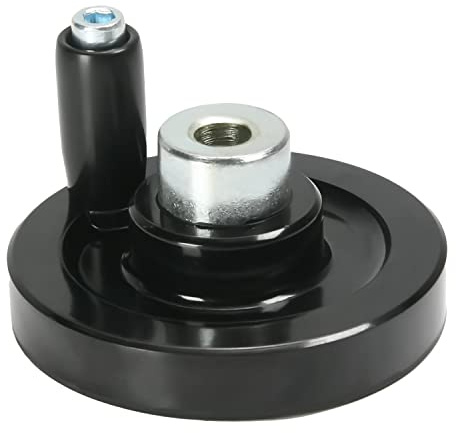 Othmro Back Ripple Hand Wheel w Revolving Handle 8mm Hole Diameter Esay to Machining for Lathe Milling Machine 1PCS
