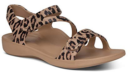 Aetrex Jillian Sport vattentät sandal, Leopard, 39 EU