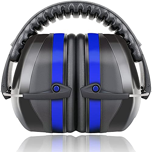 YANKUIRUI Ear Defenders Muffs Noise Reduction SNR 36dB Safety Ear Protectors Provide Hearing Protection For Shooting,Construction,Yard Work,Machinery Work Mowing (Style2(Blue))