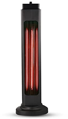 ENERJ Portable Infrared Heater, 600W & 1200W Dual Mode Infrared Heater with Carbon Heating Element, Heater for Home Low Energy