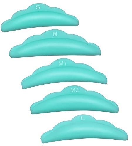 Sibba 10 pezzi in silicone per ciglia permanenti bigodino per ciglia e ciglia per sollevamento ciglia (verde)