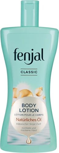 fenjal Body Lotion - 400 ml, vegane Pflege mit Mandelöl, Sheabutter, Vitaminkomplex, orientalischer Duft, normal bis trockene Haut - Classic