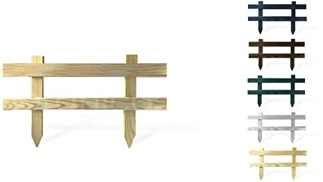 Floranica Liten trädgårdsstaket 1 st. 30 cm x 50 cm obehandlad – Mini stickstaket, dekorativt staket, friesiskt staket, spjälstaket, för nedstickning, trädgårdsstaket rabattstaket impregnerat furuträ