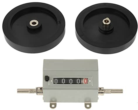 Odorkle Length Counter with Rolling, Meter Counter Roller Measuring Wheel Metric Wheel 5 Digits Meter Counter 0 to 9.9 Roller Type Counter for Length Measuring
