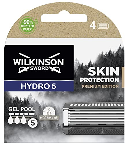 Wilkinson Sword 5 Skin Protection Premium Edition för män blad 4-pack