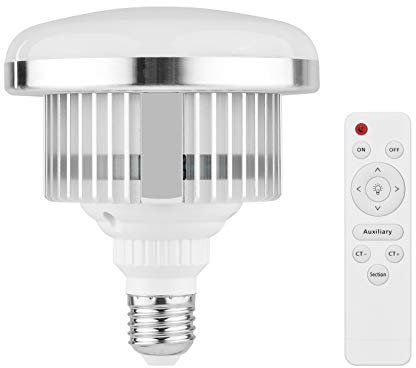 Namolit 45W E27 Bombilla de Luz, Bicolor 3000K-6000K Lámpara Fotográfica con Control Remoto para Estudio Fotográfico Hogar Almacén Oficina Hotel