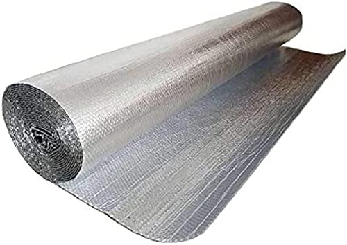 Pealihuy Reflectix Isolierung Wärmedämmung Selbstklebende Luftpolsterfolie Aluminium Für Die Wand Technische Folie Solide Dampfsperre Garagentor-Isolierungskit Für Die Wand,1x25m