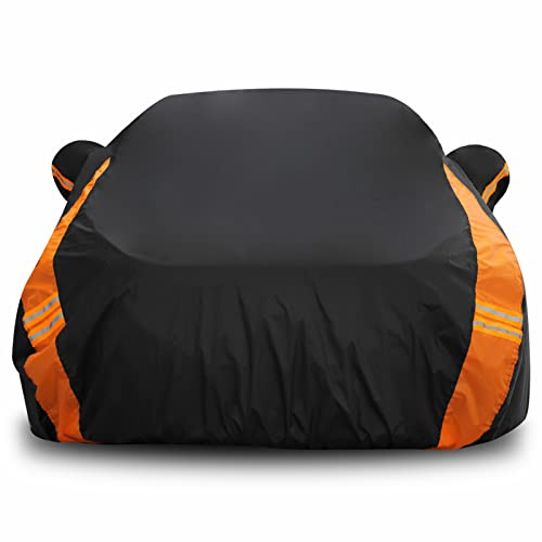 Avecrew Car Cover Waterproof All Weather for Automobiles, Outdoor Heavy Duty Full Exterior Covers for Sedans Up to 177 L