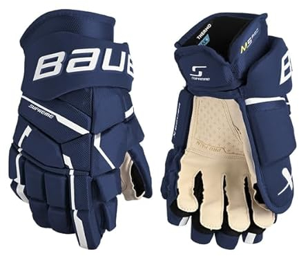 Bauer Supreme M5 Pro Gants Senior, taille : 14, couleur : bleu marine