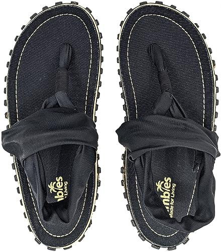 Gumbies tåavskiljare i överdimensionerade flerfärgade 2611 strandstol stora damskor, Endast svart, 43 EU