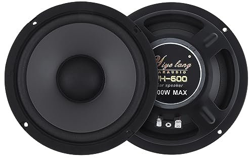 Irfora Yiye - Altoparlanti stereo auto 6,5 pollici, altoparlante coassiale, auto 600 W, subwoofer auto, altoparlante a 2 vie, 1 coppia, altoparlanti auto, impianto stereo per auto, qualità del suono