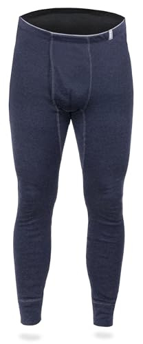 SES Mutande Termiche da Uomo Lunghe S - 4XL, 75% Cotone e 25% Poliestere, Termiche e Traspiranti, Grigie, Uomo, Multisport