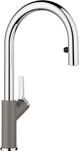 BLANCO CARENA-S Vario | Küchenarmatur | Mit herausziehbarem Schlauch | [11x24x41,3 cm] | Wechsel von Klarstrahl in Brausestrahl | Wasserqualität & wassersparend | Hochdruck