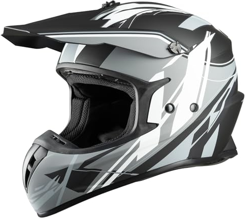 Favoto Motorrad Crosshelm Fullface Erwachsene - Downhill Motocross Helm Bunt Damen Herren ECE 22.06 Zertifiziert für Moped Quad Mountainbike ATV UTV Größe L 59-60cm (Ohne Visier)