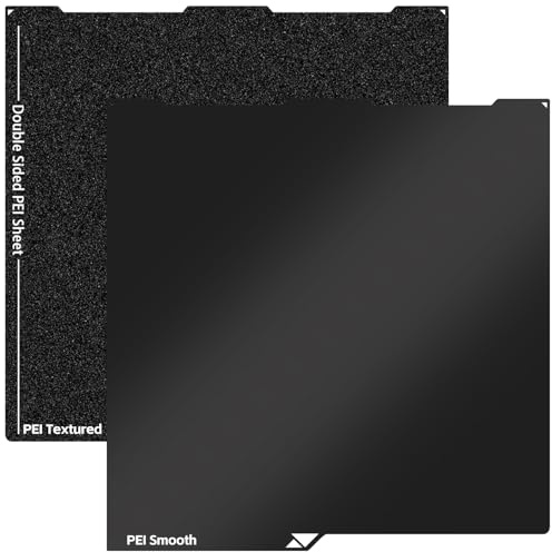 UniTak3D Kobra 3/3 V2 PEI Build Plate Double Sided Smooth+Textured | Bauplatte 256x268mm PEI-Platte Sided Druckbett Compatible with ANYCUBIC Kobra 3 und Kobra 3 V2 Combo 3D-Druckern