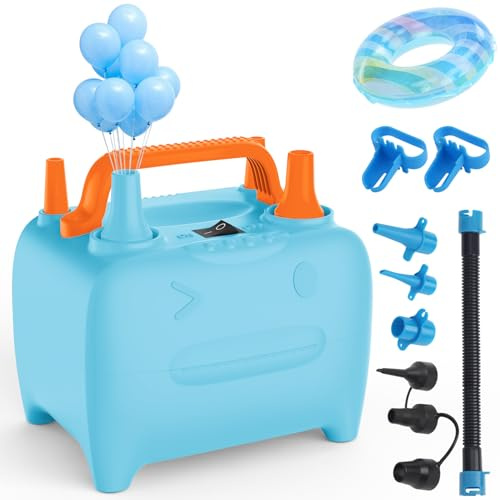 OWill Electric Balloon Pump - Portable Dual Nozzle 600W Air Inflator Machine for Party Decoration