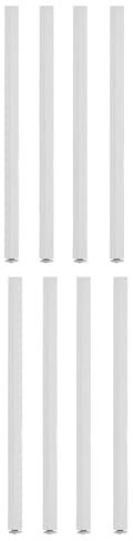 Cloison de Séparation 8pcs Colonne De Séparation Noir 8ft 7ft 6ft 5ft 4ft 3ft 2ft Haut, Salle De Bain/Balcon/Cage D'escalier/Entrée Colonne Pare-Vue Grille Décorative Hauteur Réglable(White 8pcs,22