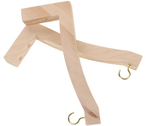 BESPORTBLE Colgador De Plantas De Interior De Madera Maciza De Pino Natural, Soporte Para Macetas De Pared 2 Piezas, Decoración Para Salón, Balcón y Jardín, Resistente y Práctico