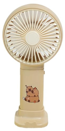 Ventaglio Elettrico Portatile Manuale | Ventaglio Personale Carino Capibara,USB Ricaricabile, Silenzioso e Potente: Accessori da Viaggio per Bambini e Donne, Ideale per Casa ed Esterno