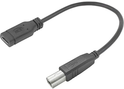 ACT USB-B auf USB-C Weiblich Adapterkabel 20cm Länge, Druckerkabel - AC7462 | Wandabstand 1,95-25 cm, Neigbar ±15°, Schwenkbar ±30°, Max. 50kg