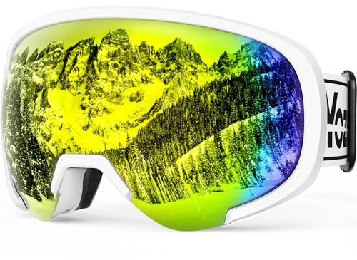 YOZISS Gafas de esquí,Gafas de snowboard con protección UV400,OTG Gafas de ski para usuarios de gafas,antiempañamiento gafas de esquí para snowboard