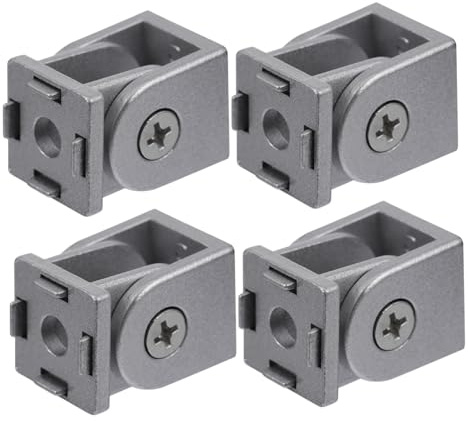 Cabilock 4pcs Zinc Alloy Pivot Joint Connector for Aluminum Extrusion Profiles Flexible Rotation Industrial Frame Brackets for Printer CNC Router Construction