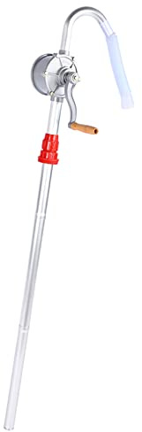 Irfora Bomba de Aceite Rotativa Bomba de Tambor de Manivela Manual de Aleación de Aluminio para Aceites Combustibles Cocción Lubricante 29 L/min, Montaje y Desmontaje Ligero y Fácil,