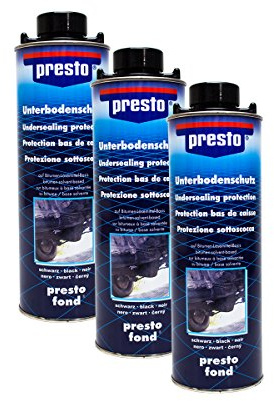 Presto 3X 603239 UNTERBODENSCHUTZ Bitumen VERSIEGELUNG SCHWARZ 1 l