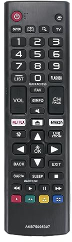AKB75095307 Remote Control Replacement fit for LG LED LCD TV 43UJ6500 43UJ6560 49UJ6500 49UJ6560 55UJ6520 55UJ6540 55UJ6580 60UJ6540 24lm520d 24LM520S 28lm520s