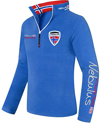 Nebulus Herren Pullover SKANDINAVIA, Warmer Fleecepullover, Pulli aus Fleece mit Half Zip Reißverschluss
