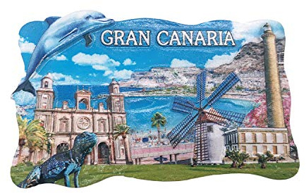 3D Gran Canaria Spanien Kühlschrank Kühlschrankmagnet Tourist Souvenirs Handgemachte Harz Handwerk Magnetische Aufkleber Home Küche Dekoration Reise Geschenk