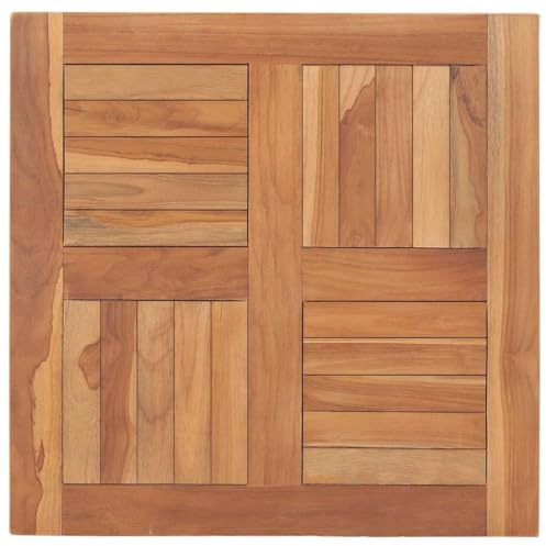 vidaXL Superficie de Mesa de Madera Maciza de Teca 60x60x2,5 cm