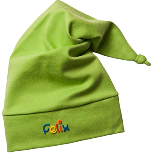 Zipfelmütze grün mit Namen - Mütze für Kinder Winter personalisiert - Wintermütze Kindermütze in verschiedenen Farben Mädchen Junge mit Wunschbeschriftung
