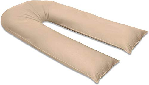 Housse de coussin en forme de U pour grossesse maternité et allaitement (Moka, housse de coussin en U uniquement)