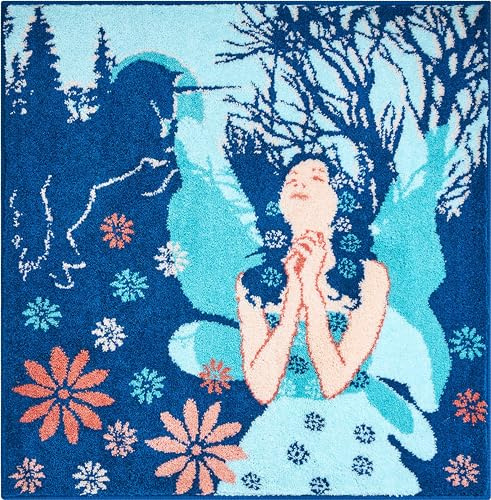 Grund Badteppich, Ultra Soft und Saugfähig, rutschfest, 5 Jahre Garantie, Fairy, Badteppich 100x100 cm, blau