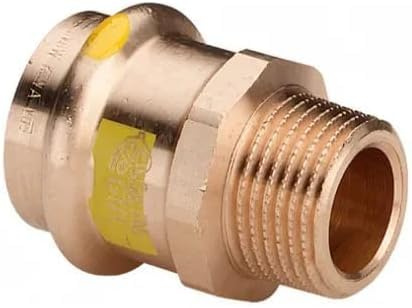 KNM Trade Gas Profipress Fitting SC-Contur Kupfer 22x3/4 | Kupfer, Gastinstallationen, Erdgas, Flüssiggas, Heizöl, HNBR-Dichtung, schnell montierbar, korrosionssicher