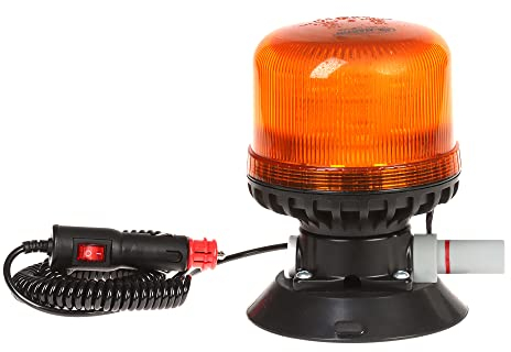 LED-MARTIN C360 Rundumleuchte - Pumpsaugfuß - 220km/h DEKRA geprüft - Klasse 2 - Tag-/Nacht - gelb