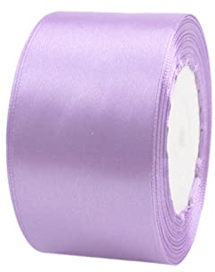 Satinband Helles Lila 50mm, 23 Meters Dekoration Präsent Geschenkband breit Schleifenband, Stoffband für kleid Hochzeit, Taufe und Geburtstag Geschenke,Satin Dekoband, Deko Band Geschenkverpackung