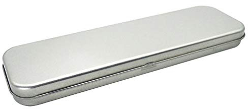 STOBOK Federmäppchen aus Eisen Weißblech Federmäppchen aus Metall Rechteckige Box aus Metall Rechteckige Federbox aus Weißblech- Aufbewahrungsboxen Rechteckige Leere Klappbox aus