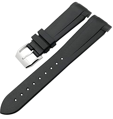 AEMALL Gummi-Uhrenarmband 22 mm Silikon-Uhrenarmband für Tudor Heritage Black Bay Pelagos wasserdichte Armbänder (Farbe: schwarzer Stift, Größe: 22 mm)