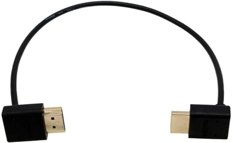 HangTon HDMI 4K 60p UHD Kabel für ATOMOS Shinobi Portkeys BM5 FEELWORLD Blackmagic Video Assist 4K Monitor Sony FX9 Canon EVA-1 Kamera Typ A HDMI 2.0 L-Form 30cm
