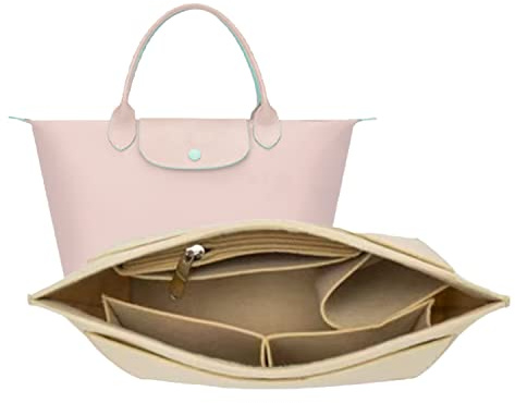 D.DUO Felz Handtasche Insert Organizer für Longchamp (Groß, Beige)