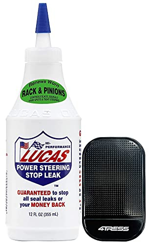 Lucas-Oil 10008 Power Steering Stop Leak, 355 ml with 4TRESS Non Slip Car Dash Mat