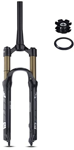 ZECHAO Fahrrad Federgabel MTB,100mm Reise Schulterkontrolle 26/27,5/29inches Fahrrad Stoßdämpfer Gabeln 9mm Achse Schnellspanner Fahrrad Federgabel (Color : Gold-Tapered, Size : 29inch)