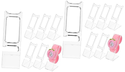Zerodeko 20 Stk Transparenter Uhrenständer Schmuckhalter Aus Kunststoff Für Uhren Schmuckarmbänder Display Organizer Leicht Tragbar Für Zuhause Und Geschäft