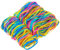 200 Stück Bunt Gummibänder, 60/38 mm Gummiringe Breit Haushaltsgummi Gummis Gummiringerl Elastische Dehnbare Gummiband für Haushalt Büro Schule (4 Farben)