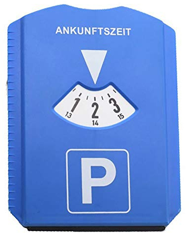 BWESOO Blaue digitale Parkuhr Parkscheibe mit Eiskratzer Europäische Parkuhr 24-Stunden-Zeitanzeige für Auto Winter Verpackungswerkzeuge und Ausrüstung