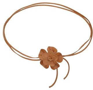collezione alessandro Bindegürtel Blüte Lederband mit echt Leder Blüte