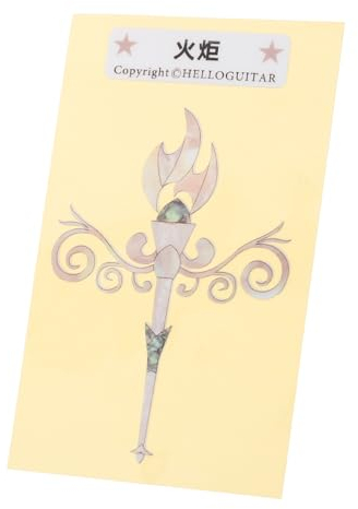 OFFSCH Adesivi Per Chitarra Decorativi a Forma Di Fiore Decalcomanie Per Paletta e Tastiera Facili Da Applicare e Rimuovere Accessori Per Chitarre Elettriche e Acustiche